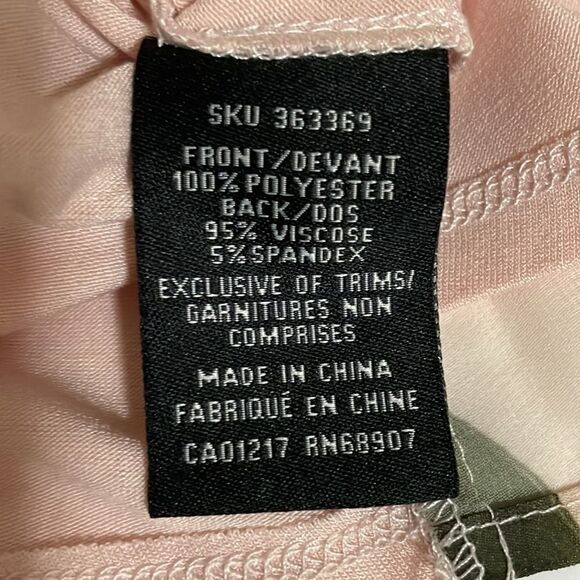 LE Chateau Pearl Embellished Chiffon Floral Print Sleeveless Top Size XXS - Picture 7 of 10